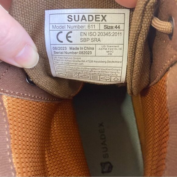DUNE SUADEX Steel Toe Military Safety Boots Khaki Lace Up Lightweight Size 44 EU main image 4
